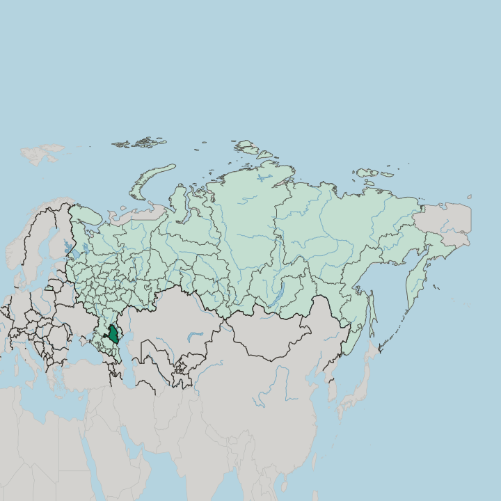 Map showing Kalmykiya — In Russia