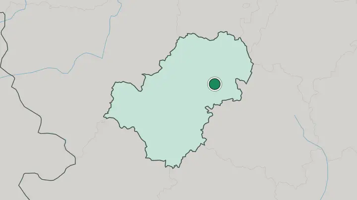 Map of Kaluga in Russia