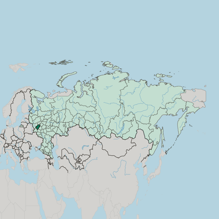 Map showing Kaluga Oblast — In Russia
