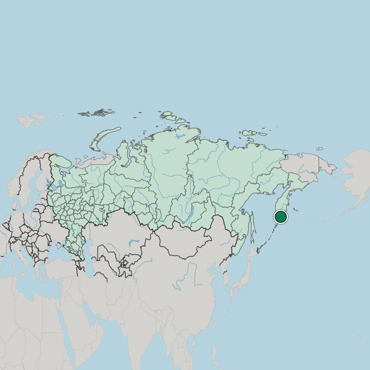 Map showing Petropavlovsk-Kamchatsky — In Russia