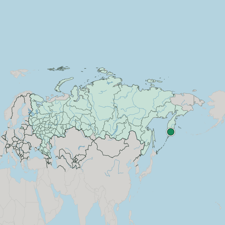 Map showing Petropavlovsk-Kamchatsky — In Russia
