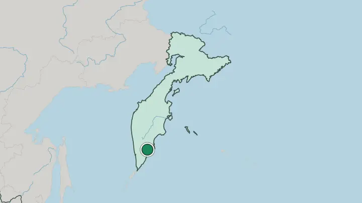 Map of Petropavlovsk-Kamchatsky in Russia