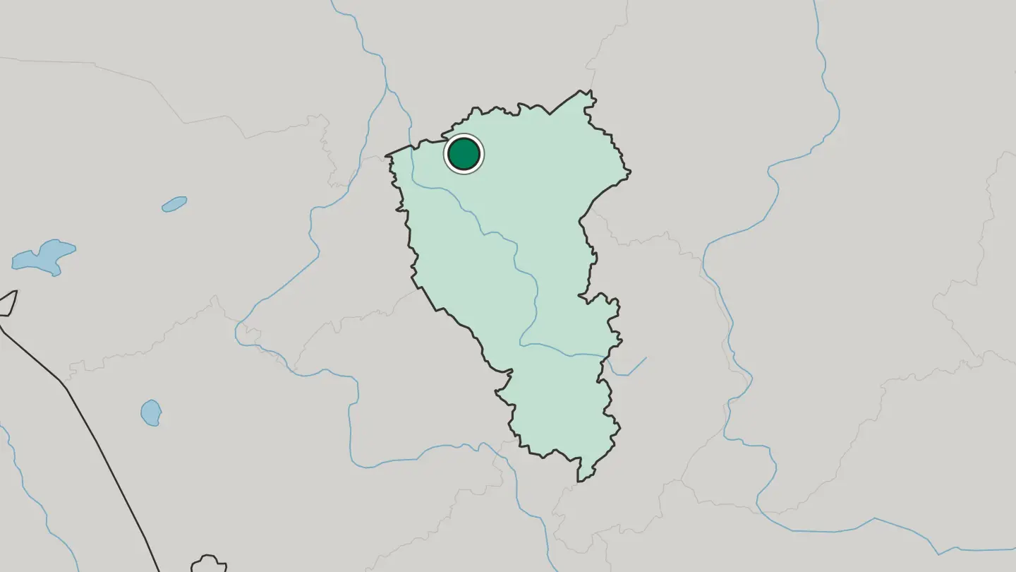 Map of Anzhero-Sudzhensk in Russia