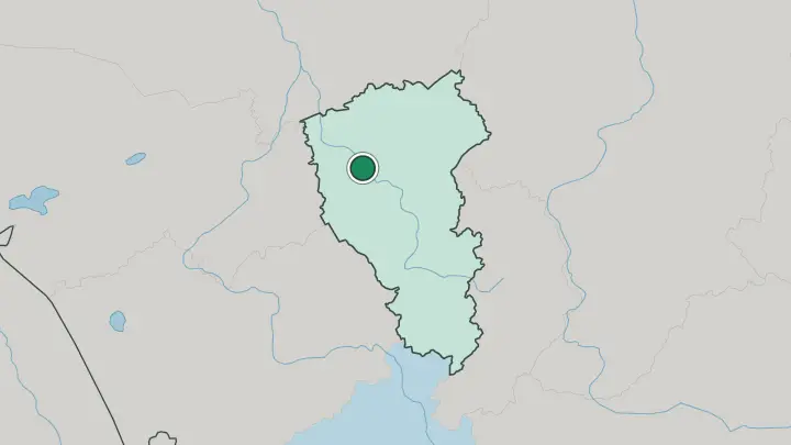 Map of Kemerovo in Russia