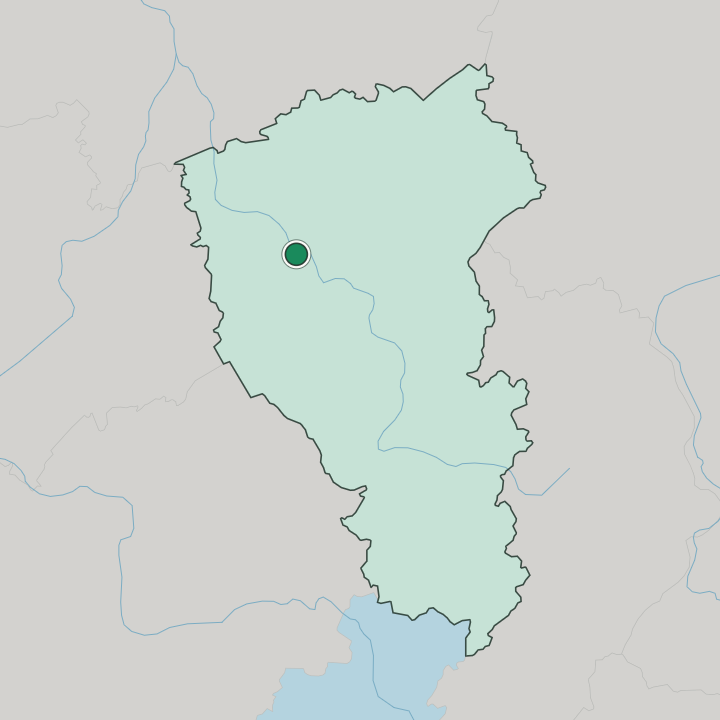 Map showing Kemerovo — In Kemerovo Oblast