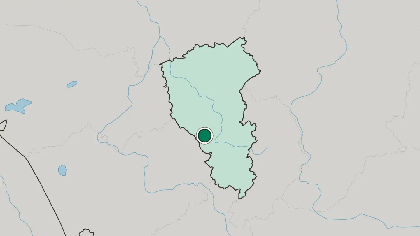 Map of Kiselëvsk in Russia