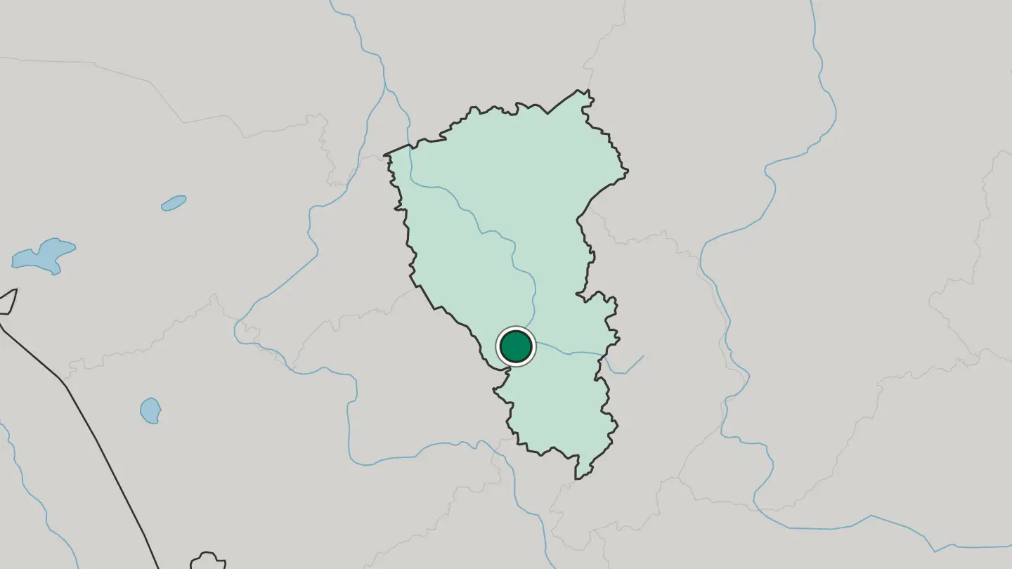 Map of Novokuznetsk in Russia