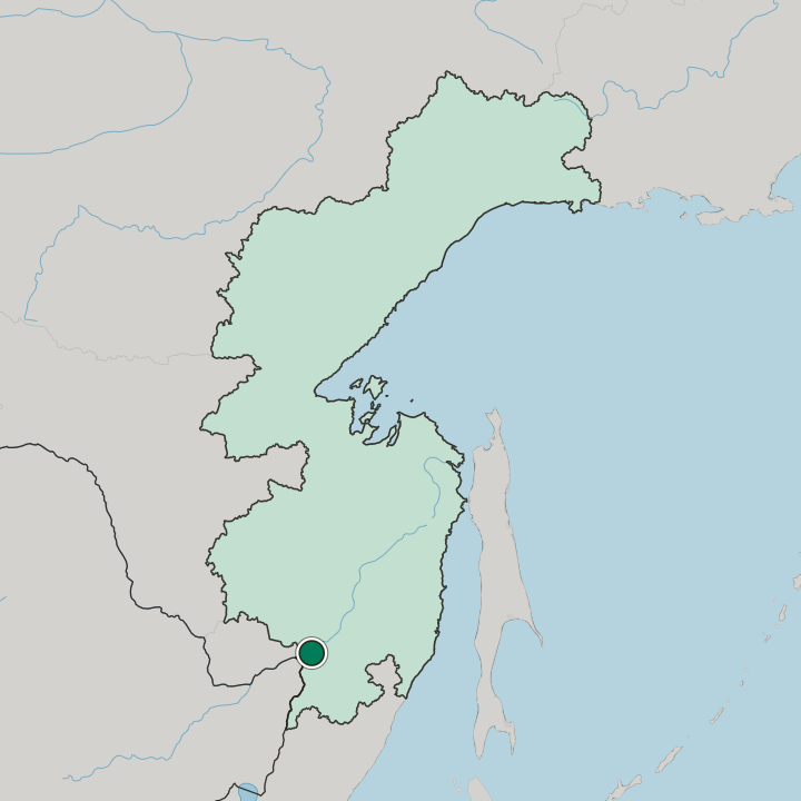 Map showing Khabarovsk — In Khabarovskiy Kray