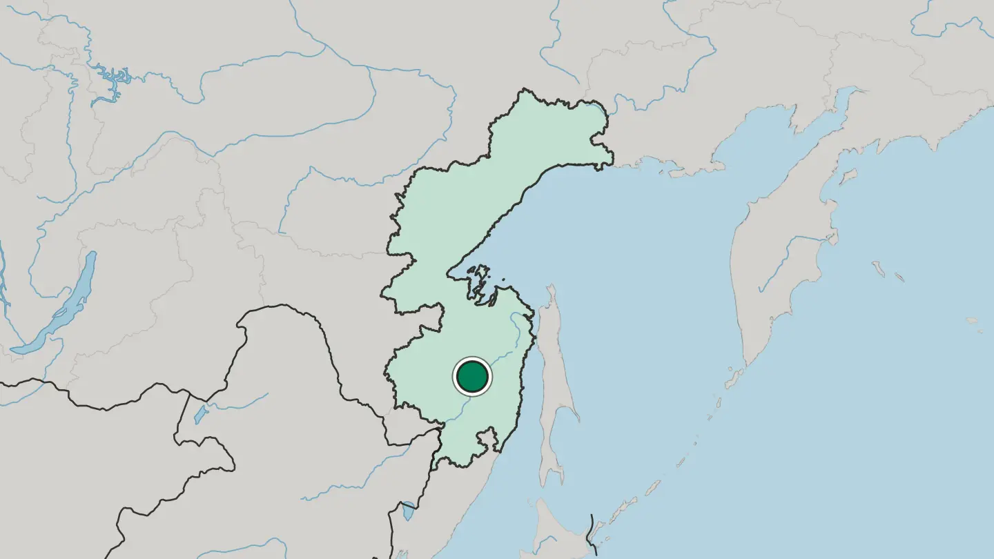 Map of Komsomolsk-on-Amur in Russia