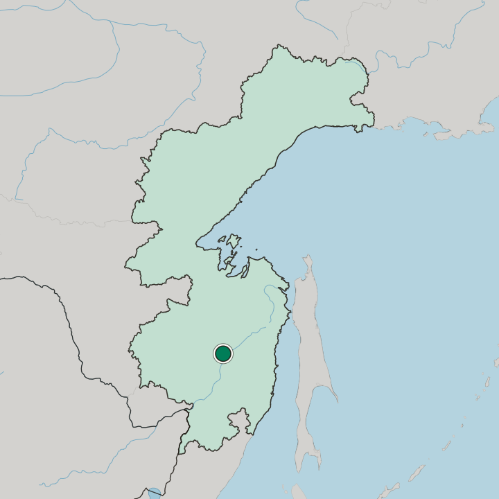Map showing Komsomolsk-on-Amur — In Khabarovskiy Kray