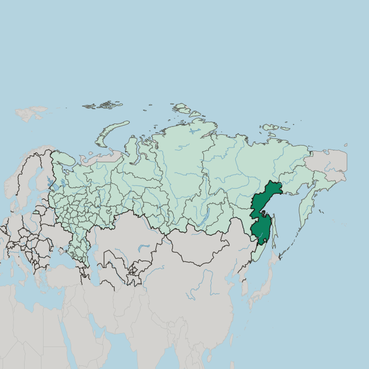 Map showing Khabarovskiy Kray — In Russia