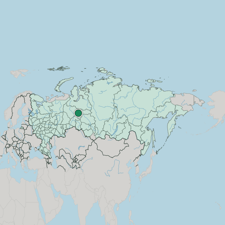 Map showing Surgut — In Russia