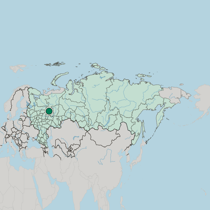 Map showing Kirov — In Russia
