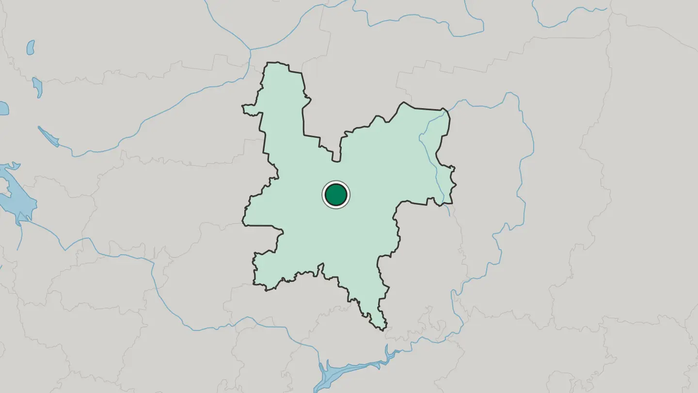 Map of Kirov in Russia