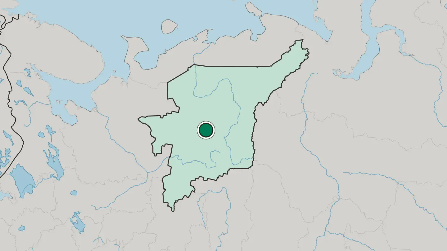 Map of Ukhta in Russia