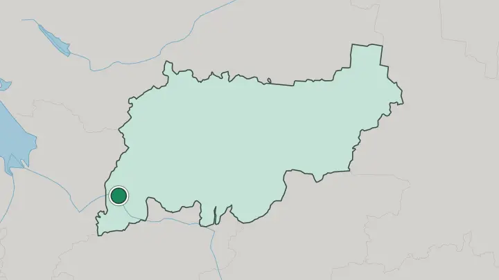 Map of Kostroma in Russia