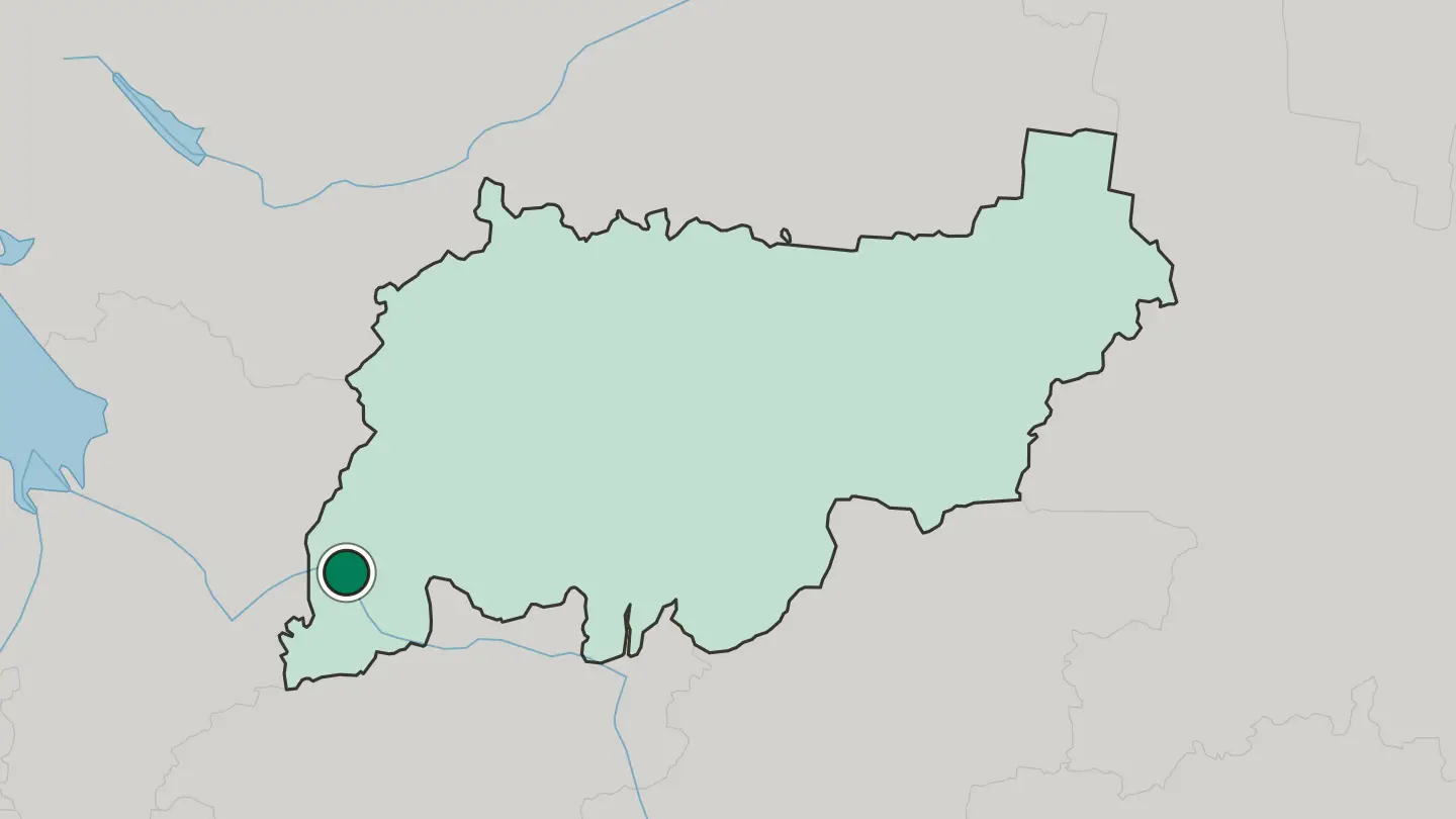 Map of Kostroma in Russia