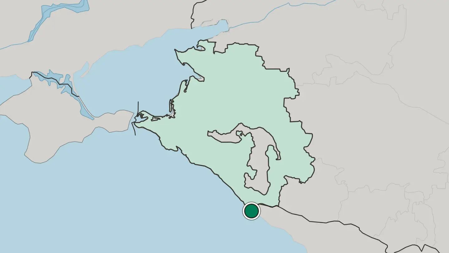 Map of Adler in Russia