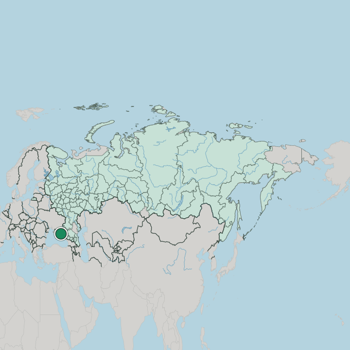 Map showing Anapa — In Russia