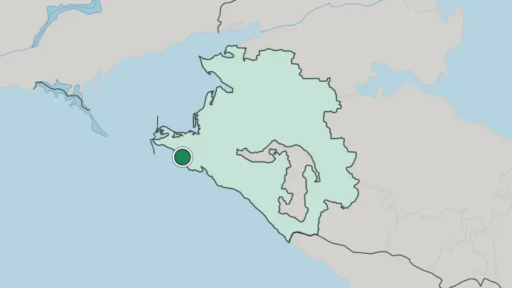Map of Anapa in Russia