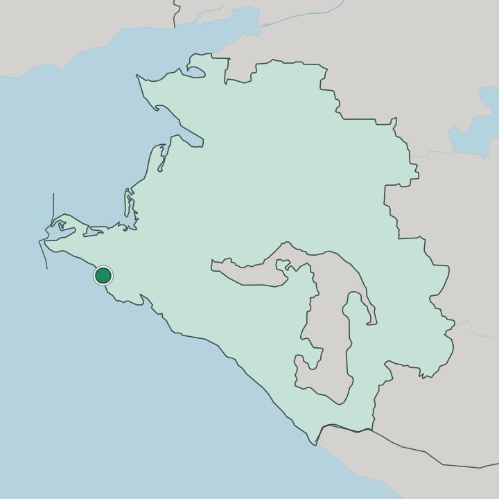 Map showing Anapa — In Krasnodarskiy Kray