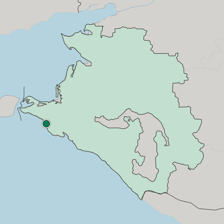 Map showing Anapa — In Krasnodarskiy Kray