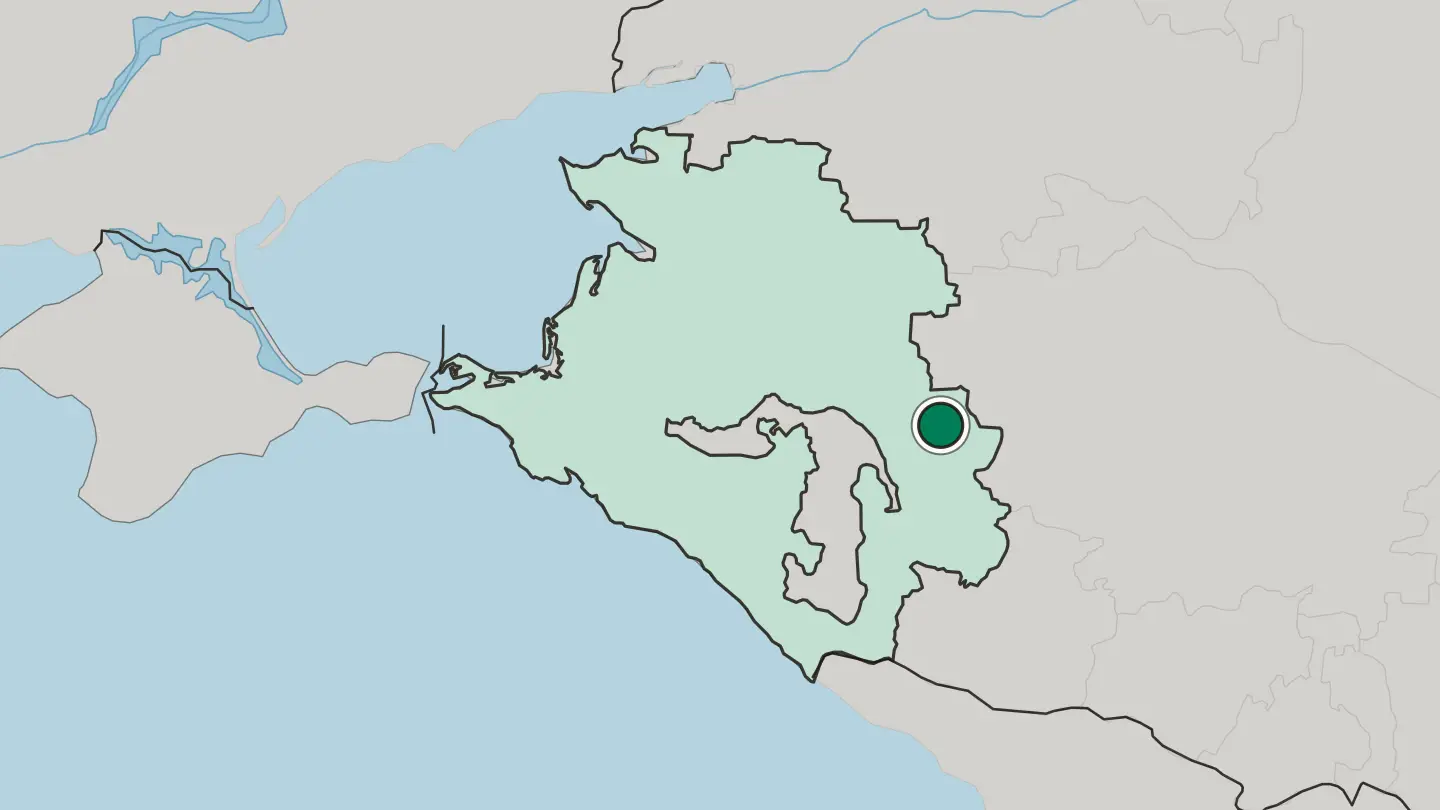 Map of Armavir in Russia