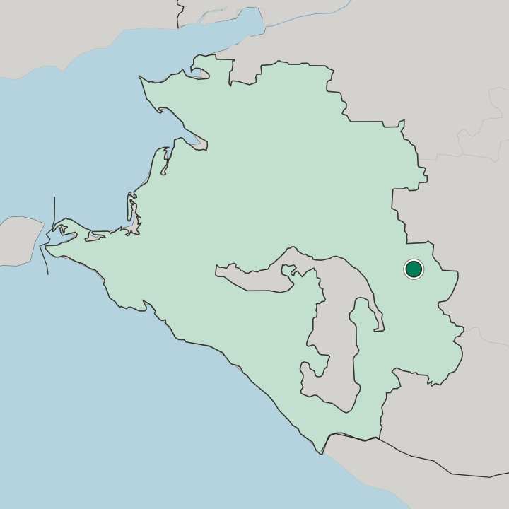 Map showing Armavir — In Krasnodarskiy Kray