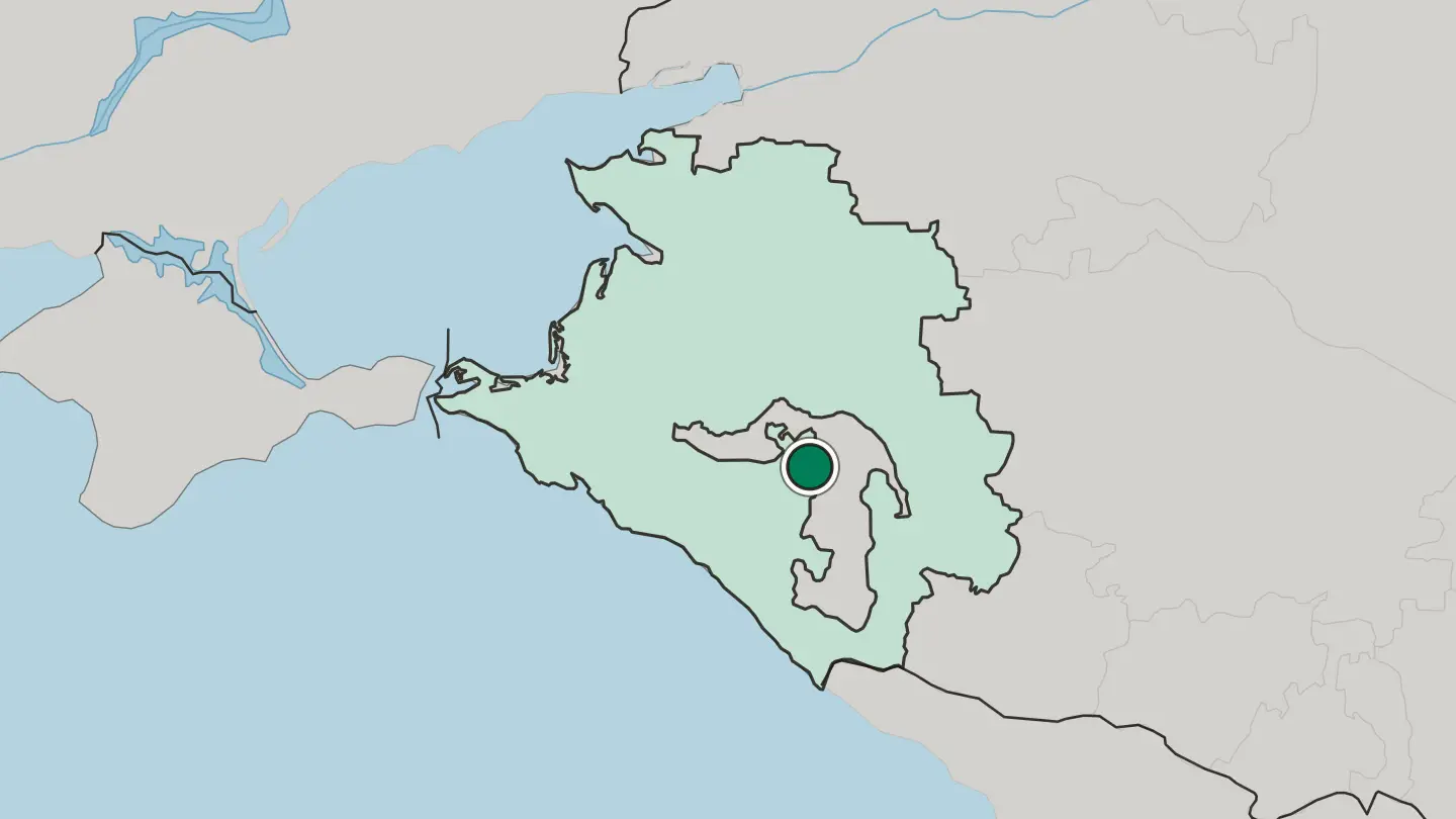 Map of Belorechensk in Russia