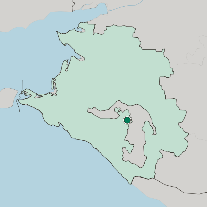 Map showing Belorechensk — In Krasnodarskiy Kray
