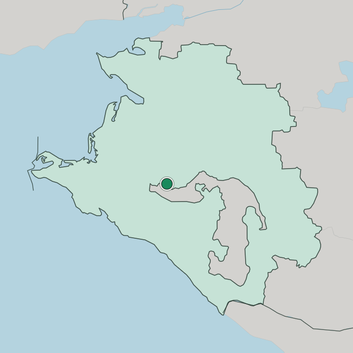 Map showing Krasnodar — In Krasnodarskiy Kray