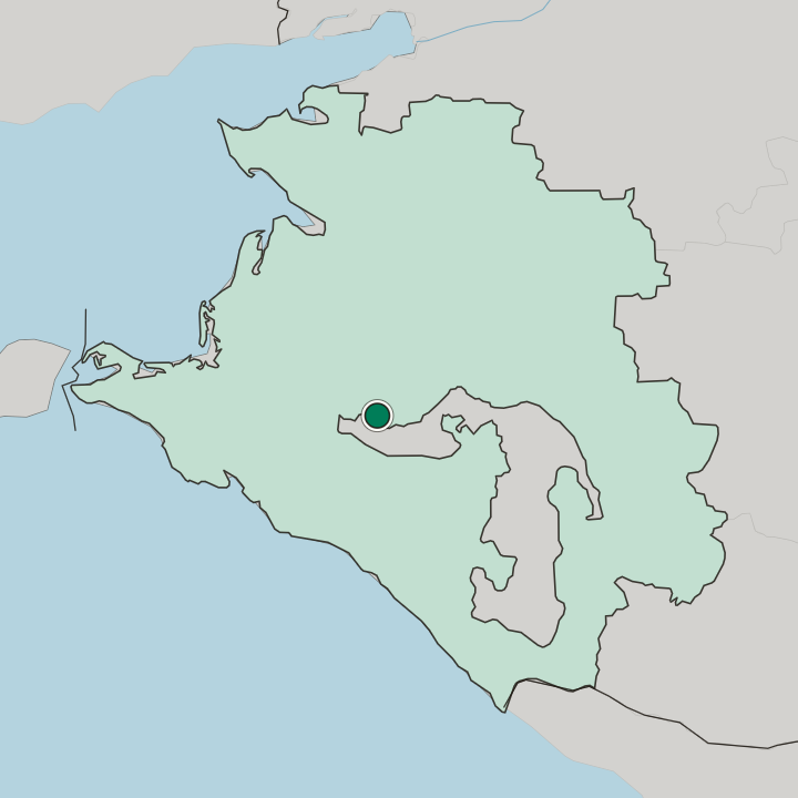 Map showing Krasnodar — In Krasnodarskiy Kray