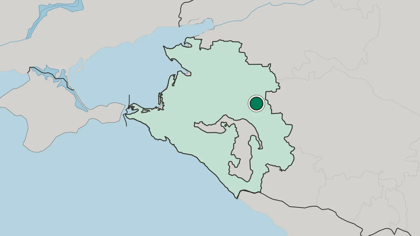 Map of Kropotkin in Russia