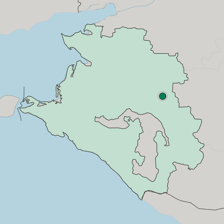 Map showing Kropotkin — In Krasnodarskiy Kray
