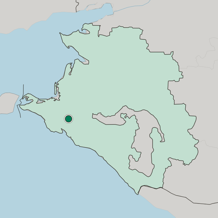 Map showing Krymsk — In Krasnodarskiy Kray