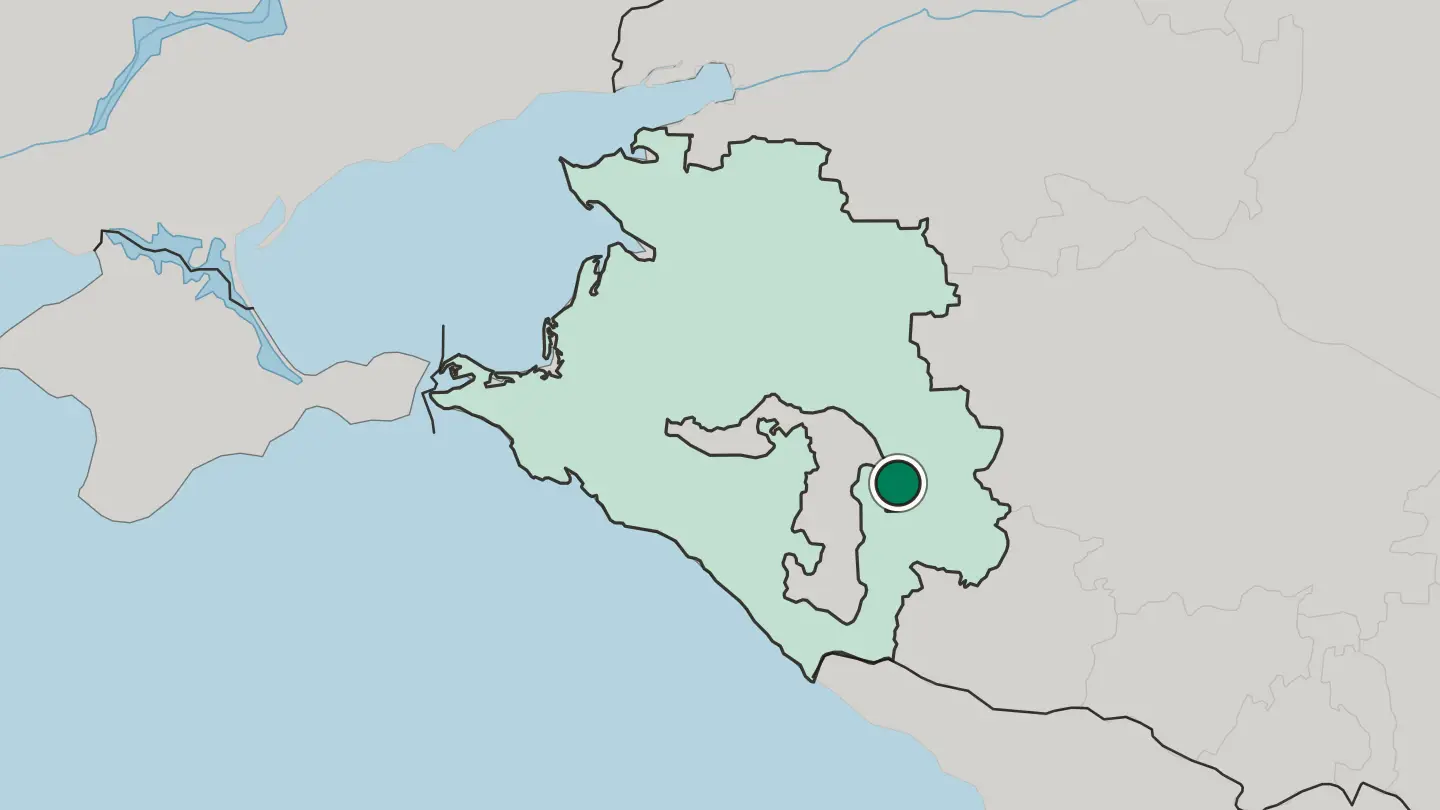 Map of Labinsk in Russia