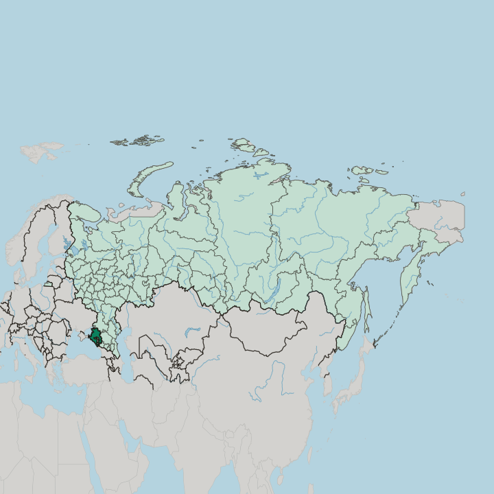 Map showing Krasnodarskiy Kray — In Russia