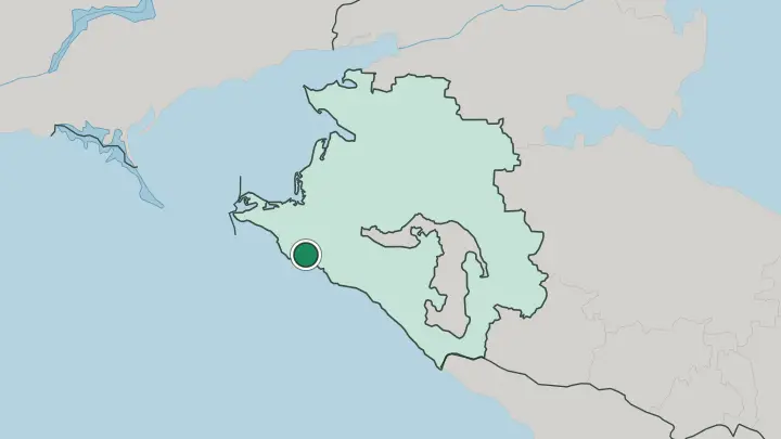 Map of Novorossiysk in Russia