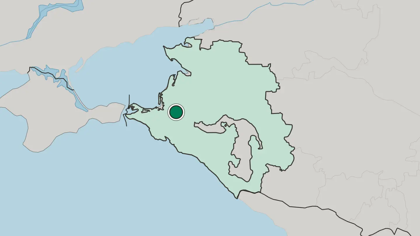 Map of Slavyansk-na-Kubani in Russia