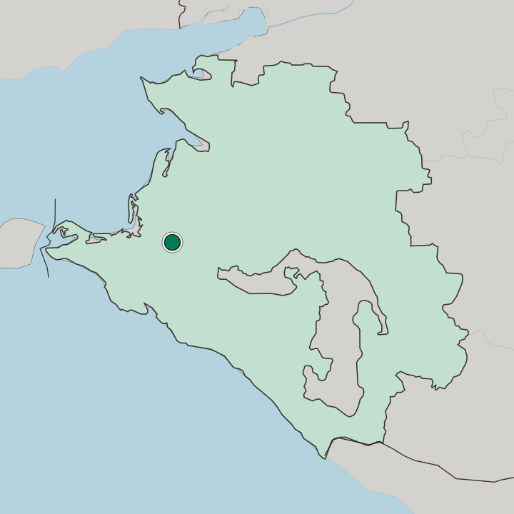 Map showing Slavyansk-na-Kubani — In Krasnodarskiy Kray