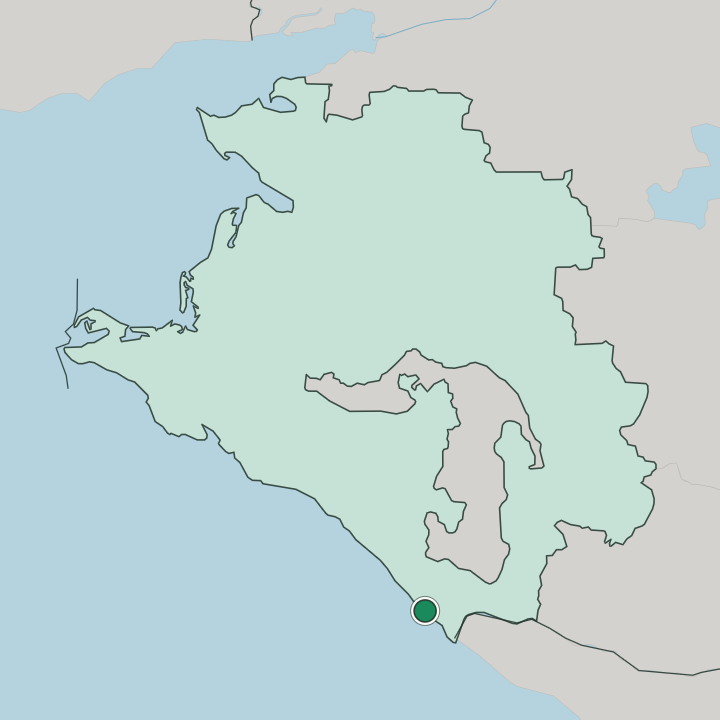 Map showing Sochi — In Krasnodarskiy Kray