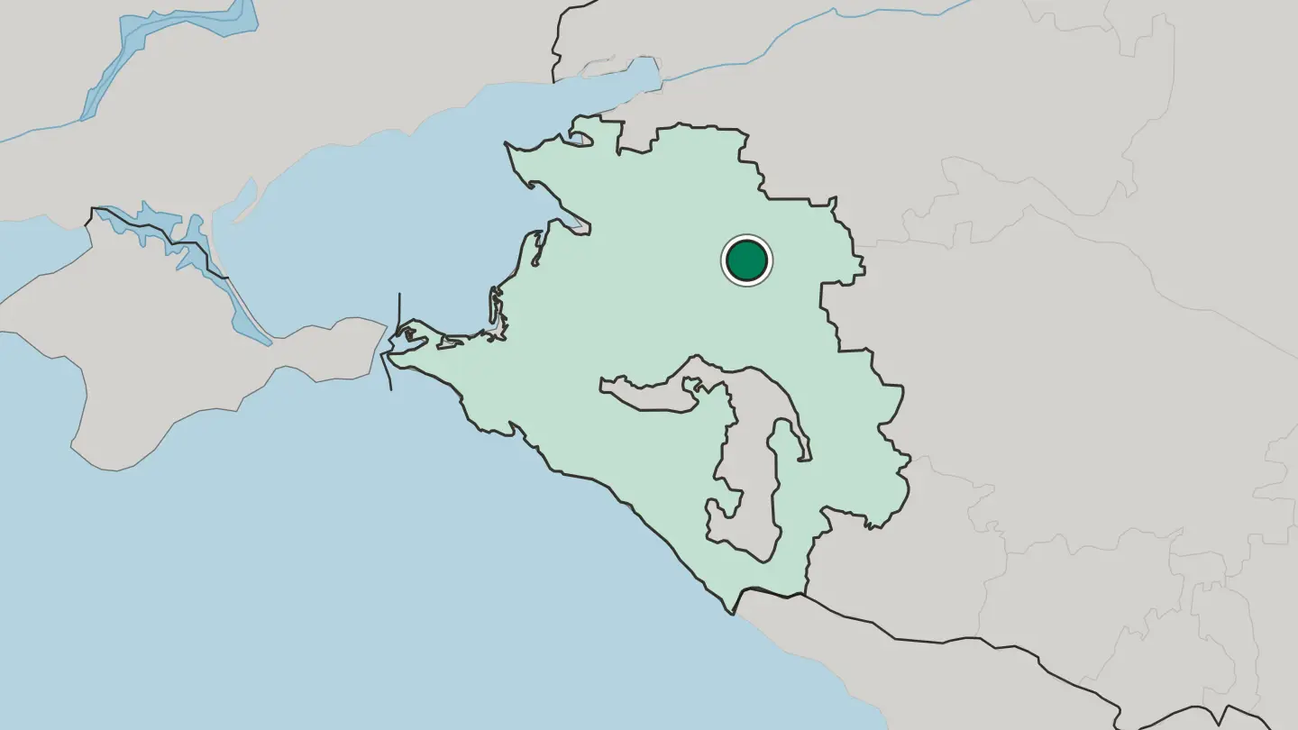 Map of Tikhoretsk in Russia