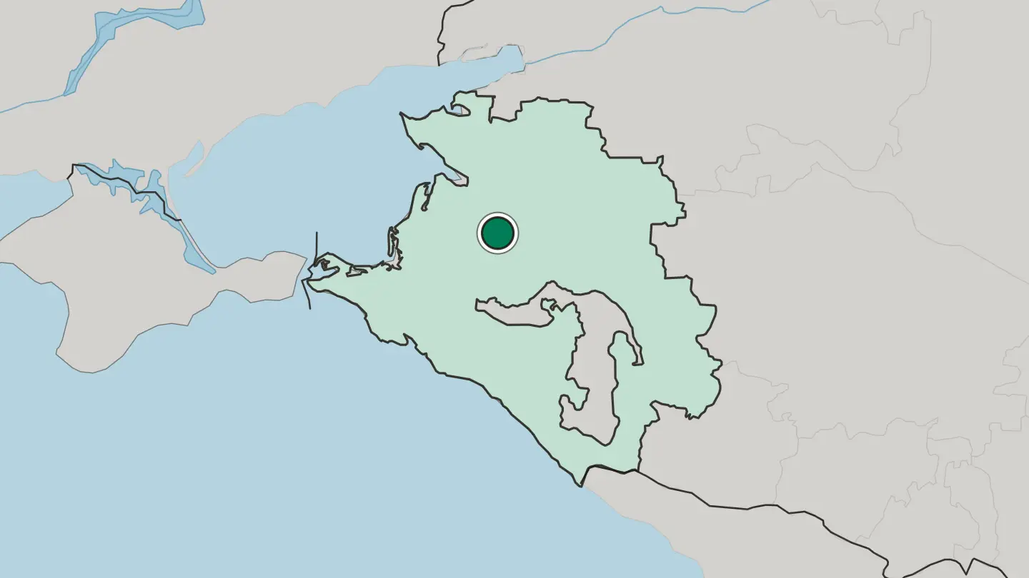 Map of Timashyovsk in Russia