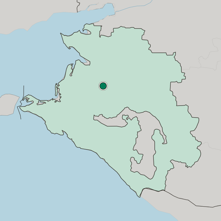 Map showing Timashyovsk — In Krasnodarskiy Kray