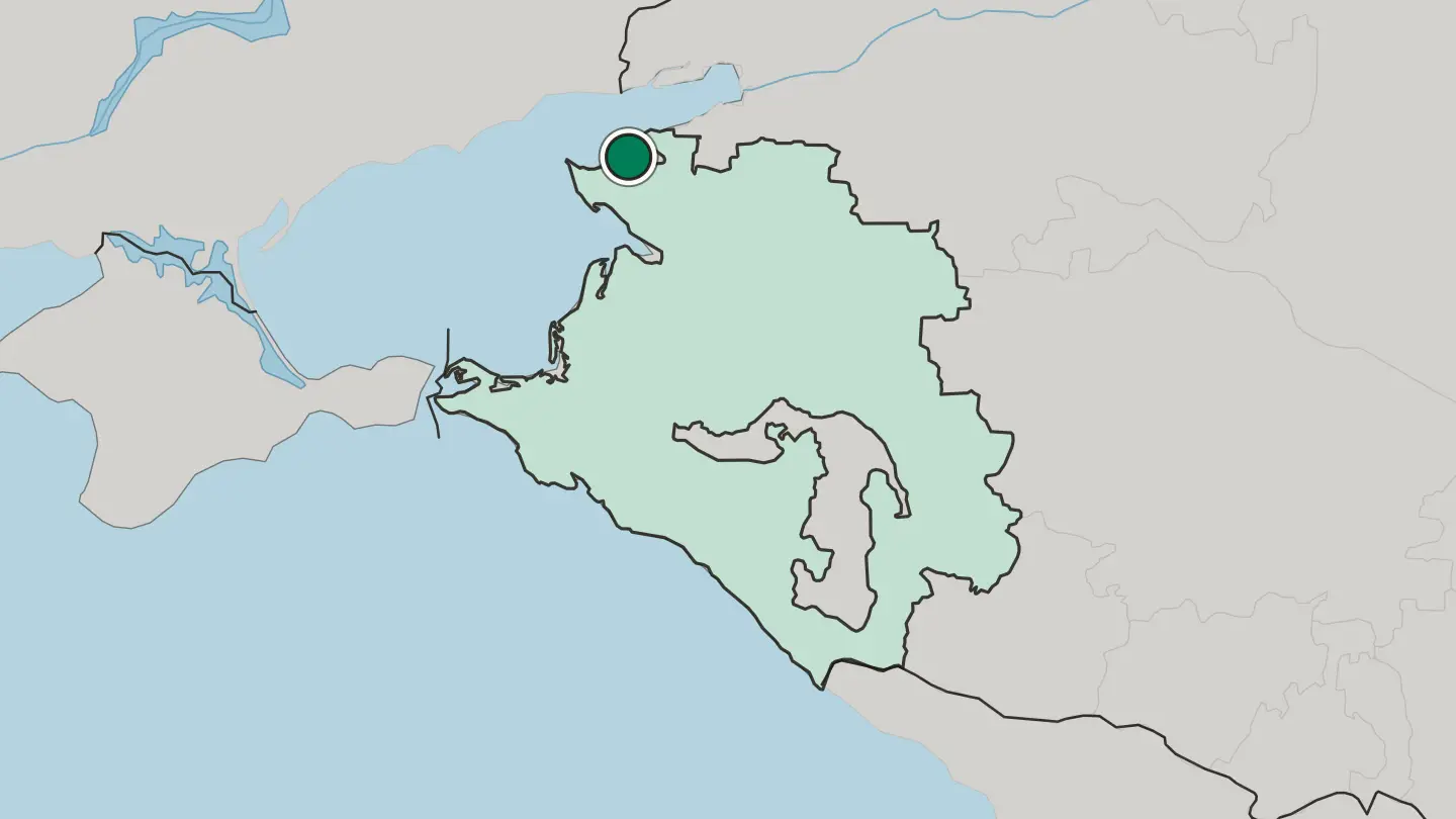 Map of Yeysk in Russia