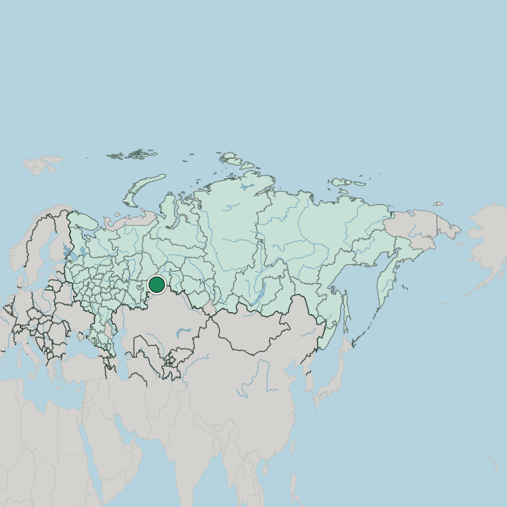 Map showing Kurgan — In Russia