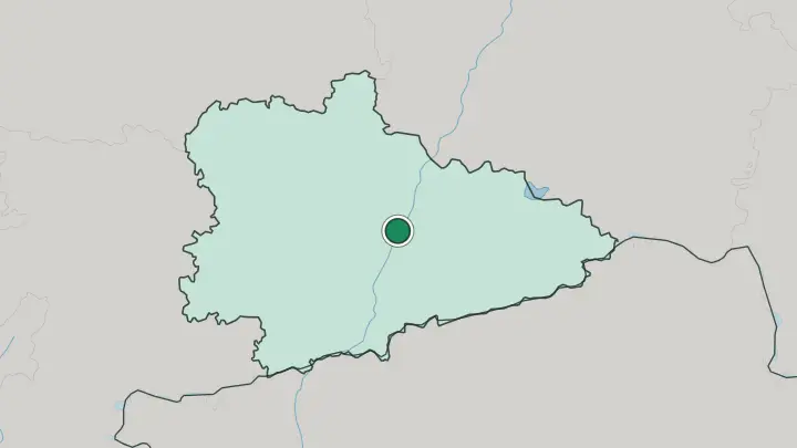 Map of Kurgan in Russia