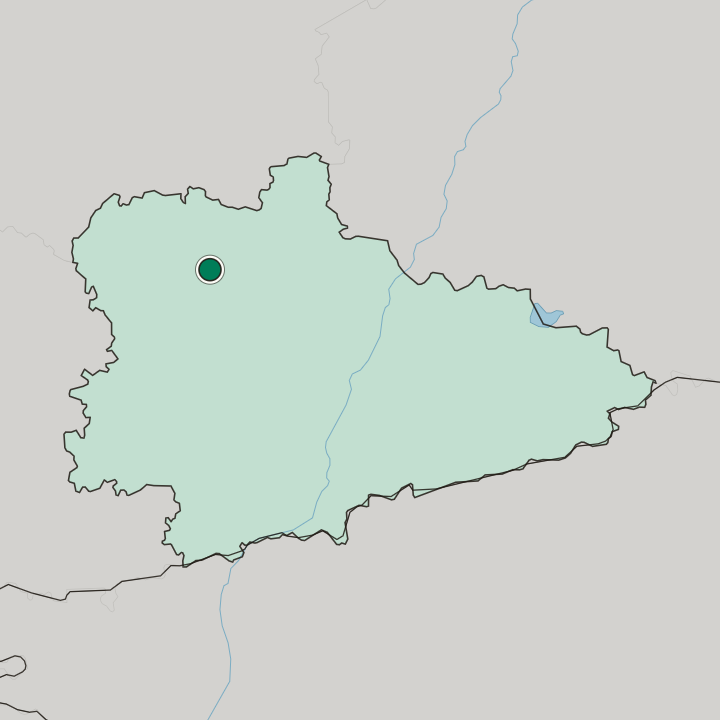 Map showing Shadrinsk — In Kurgan Oblast