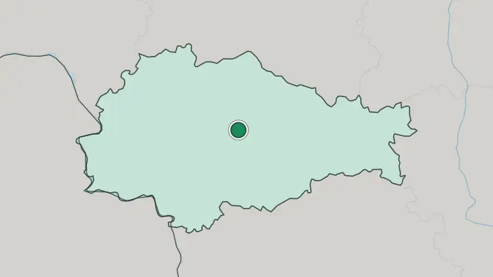 Map of Kursk in Russia