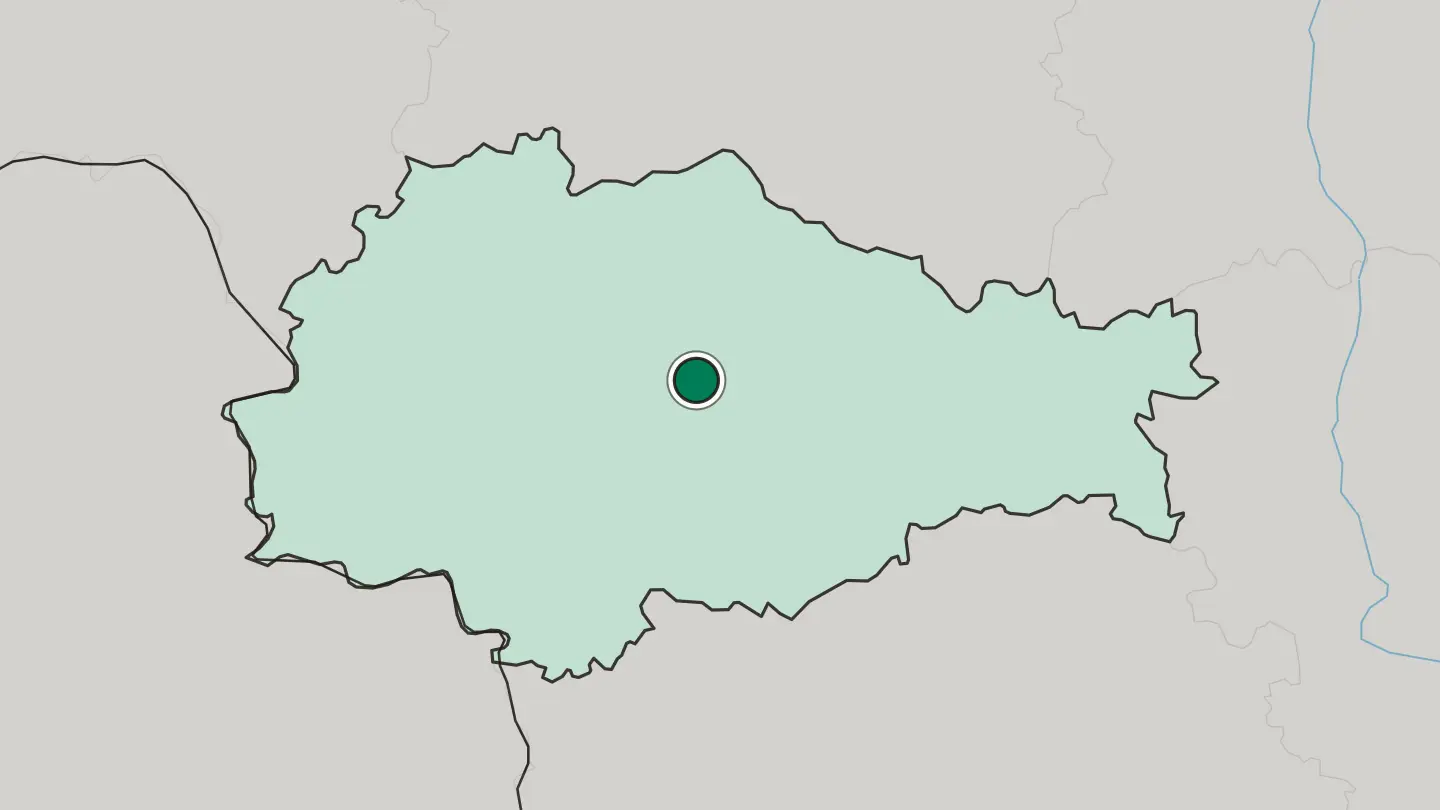 Map of Kursk in Russia